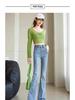 Women's High-Waisted Micro-Flared Jeans - 2025 Slim Fit Stretch for Spring & Autumn