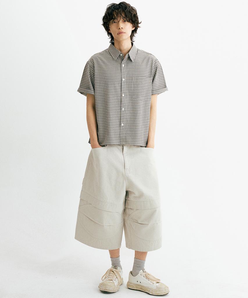 Denawo Panel Bermuda Shorts (Ivory)