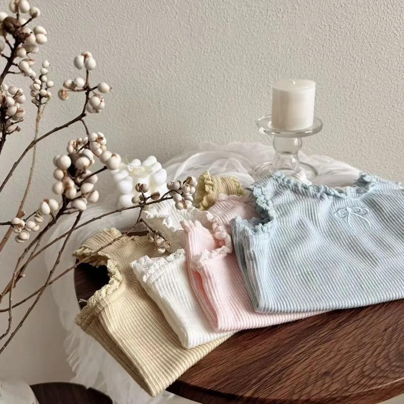 Korean Style Children's Lace Vest Cute Summer Sleeveless Shorts Thin Set Girls Kids Fashion Outfit