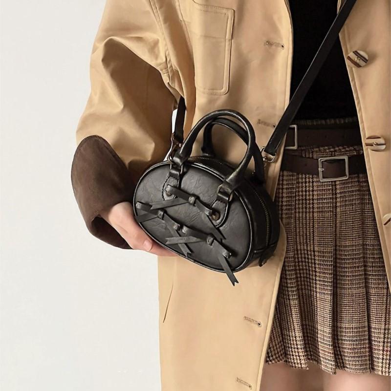 

Эстетичная женская сумка-бант с винтажной ручкой, сумка для боулинга, женская сумка-мессенджер Harajuku Sweet Cute