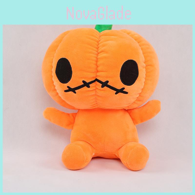 Cute And Comfy Pumpkin Plush Toy For Halloween Decoration 11.8in Soft Stuffed Doll For Kids