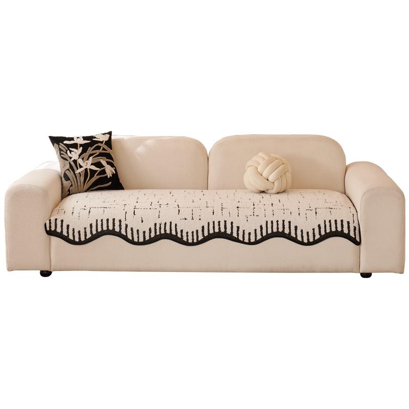 Special-shaped Half-edge Velvet Sofa Cushion 2024 Autumn and Winter New Thickened Universal Sofa Cover Cover Sofa Seat Cushion Living Room