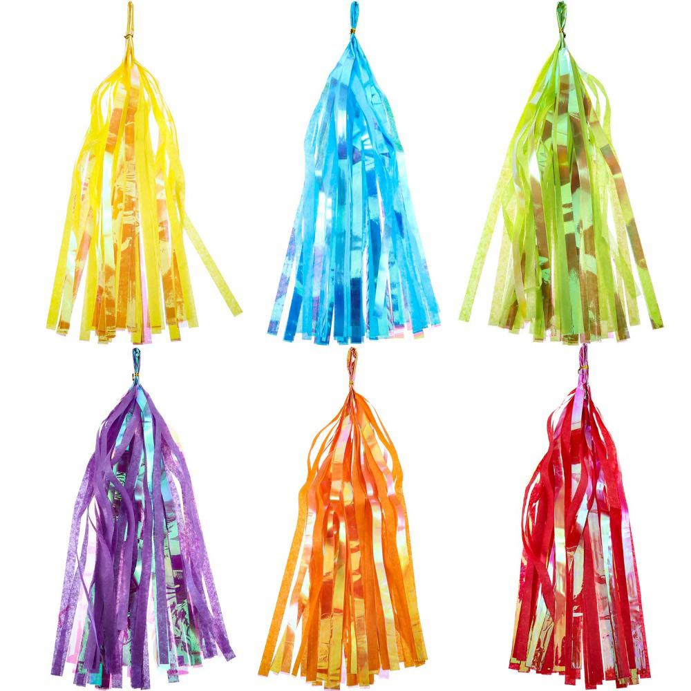 Party Unicorn Garland Rainbow Iridescent Tassel Garlands Paper Flower Wedding Decoration Birthday Baby Shower Party Decorations