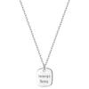 925 Sterling Silver Engraved Square Pendant Necklace for Women - Clavicle Chain, Simple Fashion Design, 2022