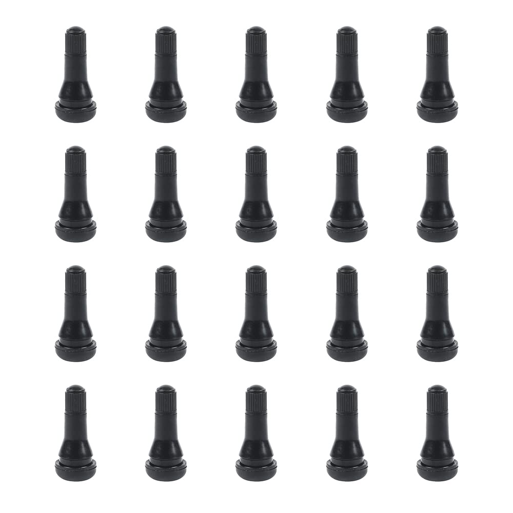 

P.CREST Air Valve Tire Snap-in Valve Core with Cap (TR413 (20pcs) TR413 (20 pieces) чёрный