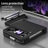 Capacitance Pen For Samsung Galaxy Z Flip 3 4 Dual Hinge Case With Touch Pen Slot Holder Cover For Galaxy Z Flip 4 5g Case Funda