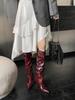 2025 Autumn/Winter Women's Pointed Toe Stiletto Over-the-Knee Boots - European & American Style