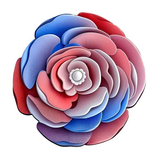 3D Flower Bath Mat Absorbent Non-Slip Floor Mat Flower Shape Decorative Entrance Rug for Living Room