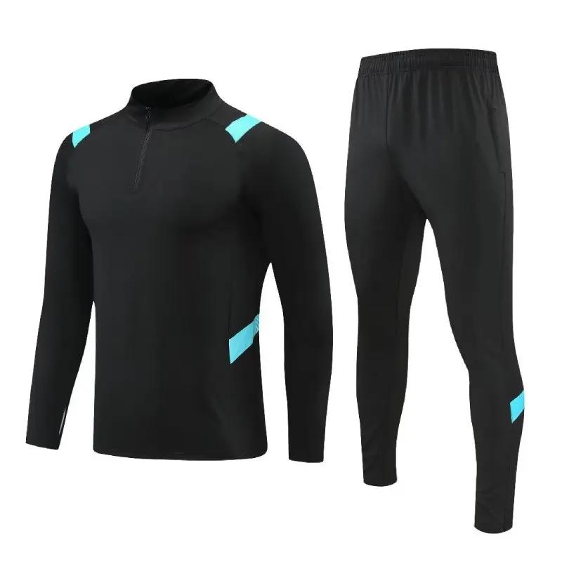 Men's Football Tracksuit 23-25 Training Soccer Survetement Kits Customized Name Number Logo Spring Winter Warm-up Sportwears
