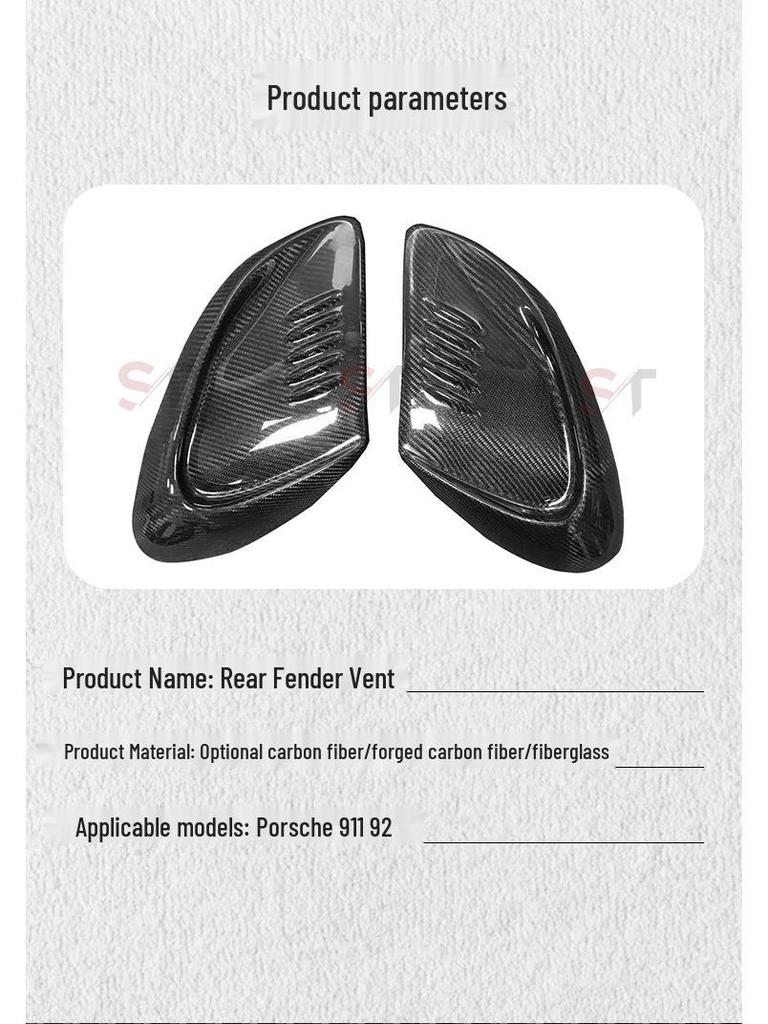 Porsche 911 992 Rear Fender Air Vent Decorative Cover