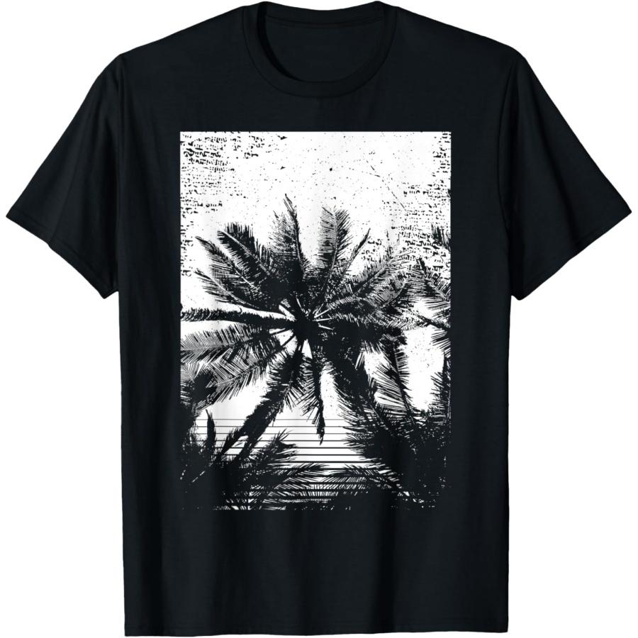 Palm Tree Silhouette Tree TShirt, Vintage Graphic T-shirt T-Shirt
