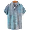 Geometric Pattern Short Sleeve Shirt, Casual Breathable Daily Wear