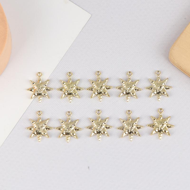 10 szt. Prosta stopowa ośmiokątna zawieszka gwiazda do DIY bransoletek naszyjników akcesoria do wyrobu biżuterii