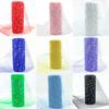 15 cm x 10 Yards/Rolle Stern- und Mond-Tüllstoffspule Tutu Hochzeitsdekoration Babyparty Organza DIY Geburtstagsparty Material
