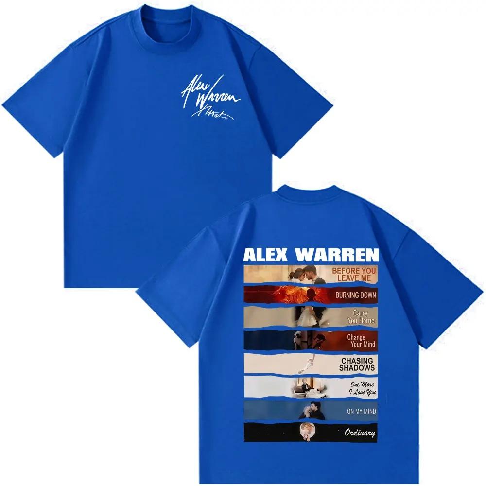 Alex Warren 2026 Tour Album Print T-shirt Unisex Mode Katoen Los Casual Oversized Korte Mouw Dames En Unisex T-shirt
