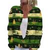 Women's Fashion Printed Long Sleeve Knitted Cardigan Button Down Jacket