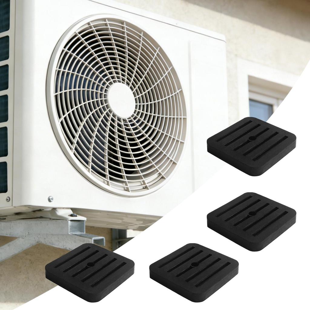 4Pcs Rubber Mount Shock Absorption Anti Slip Durable Anti Vibration Pad for Balcony Air Conditioner Outdoor Unit Outdoor Roofs