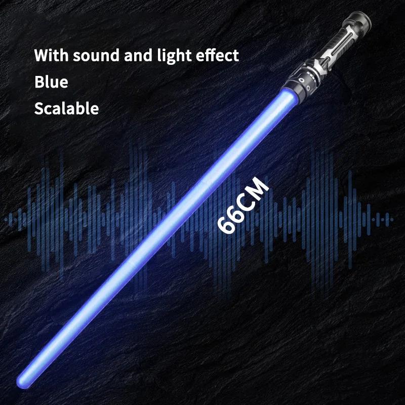 Colorful Extendable Glowing Sword Toy with Flashing Lights, Red Blue Light Up for Children Cosplay Cool Flashing Sword Toys Gift