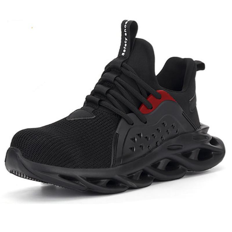 Holfredterse  Shoes For Men'S Steel Toe Sneakers Indestructible Breathable Work Shoes Lightweight Composite Toe Eur 37-47