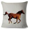 Elegant Running Horse Cushion Cover Graceful Gallop Pose Soft Decorative Square Pillow Modern Living Room Bedroom Decor xcm