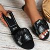 2025 Summer New Designer Traf Woman Flat New Slippers Woven with Comfortable Women's Shoes Casual Bottom Slippers Women's Shoes