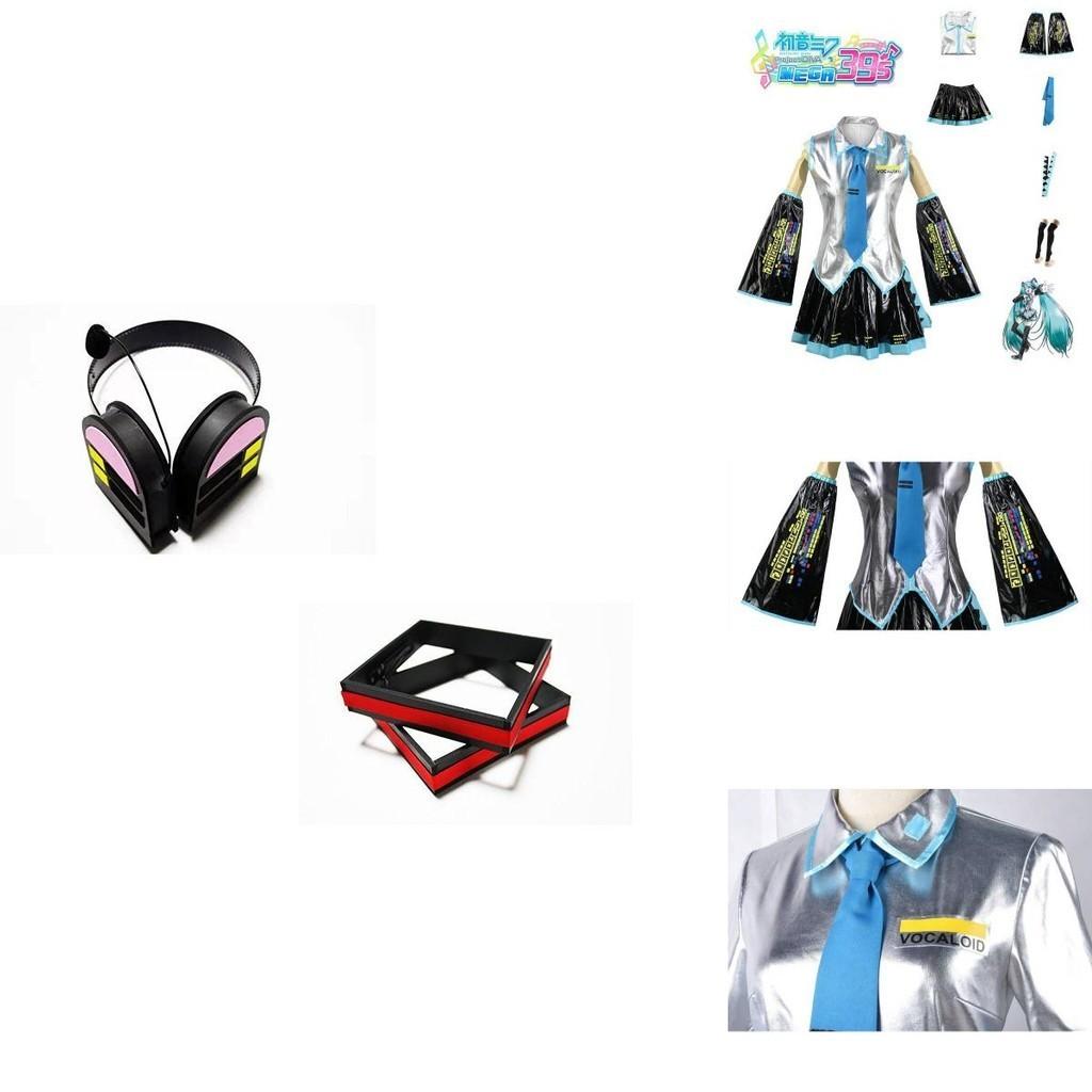 Hatsune Miku Vocaloid Pu Cosplay Top Vestito Cravatta Set Per Spettacolo di Natale