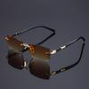 5pcs Vintage Black Fashion Glasses with Golden Stand Frameless Metal Design for Men Women Perfect for Parties Decorative Wear