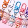 Glow-in-the-Dark Labubu Cartoon Keychain - Cute Bag Charm & Colorful Student Card Accessory