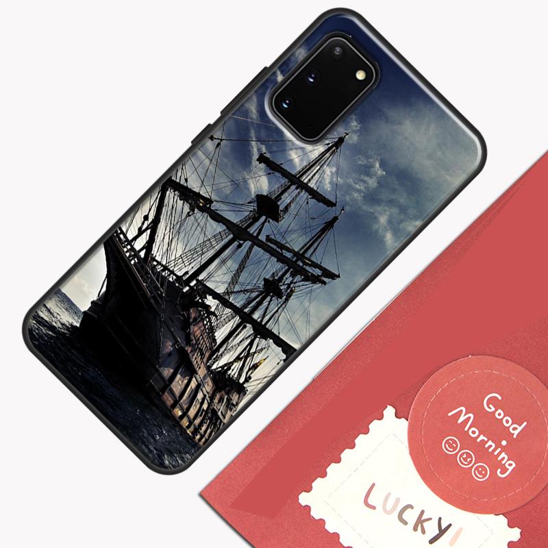 Sailing Pirate Ship Boat Phone Case For Samsung Galaxy S25 S24 S20 S21 S22 S23 Ultra S9 S10 Plus S25 FE Cover Shell