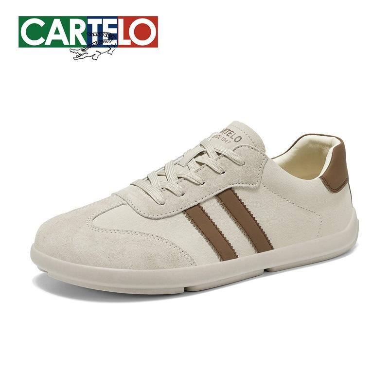 Kadile Crocodile Leather Board Shoes Men's 2025 New Summer Versatile Retro Sports Casual Shoes Men's German Training Shoes