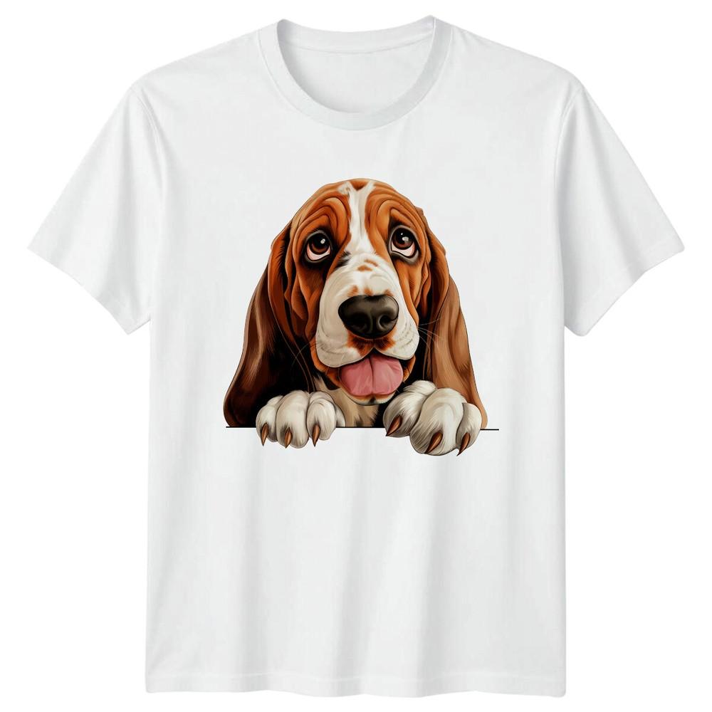 Basset Hound Dog Breed Cute Puppy Graphic Art TShirt S