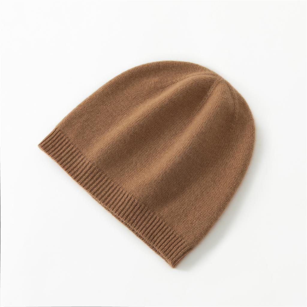 % Pure Wool Knitted Hat Autumn and Winter Warm Solid Color Cold Hat Men's and Women's Versatile Dome Hat Ear Protector Head Wool Hat