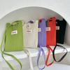 Sac de téléphone portable de style Dopamine Porte-monnaie Sac à bandoulière tricoté Mini sac à bandoulière pour femmes Filles