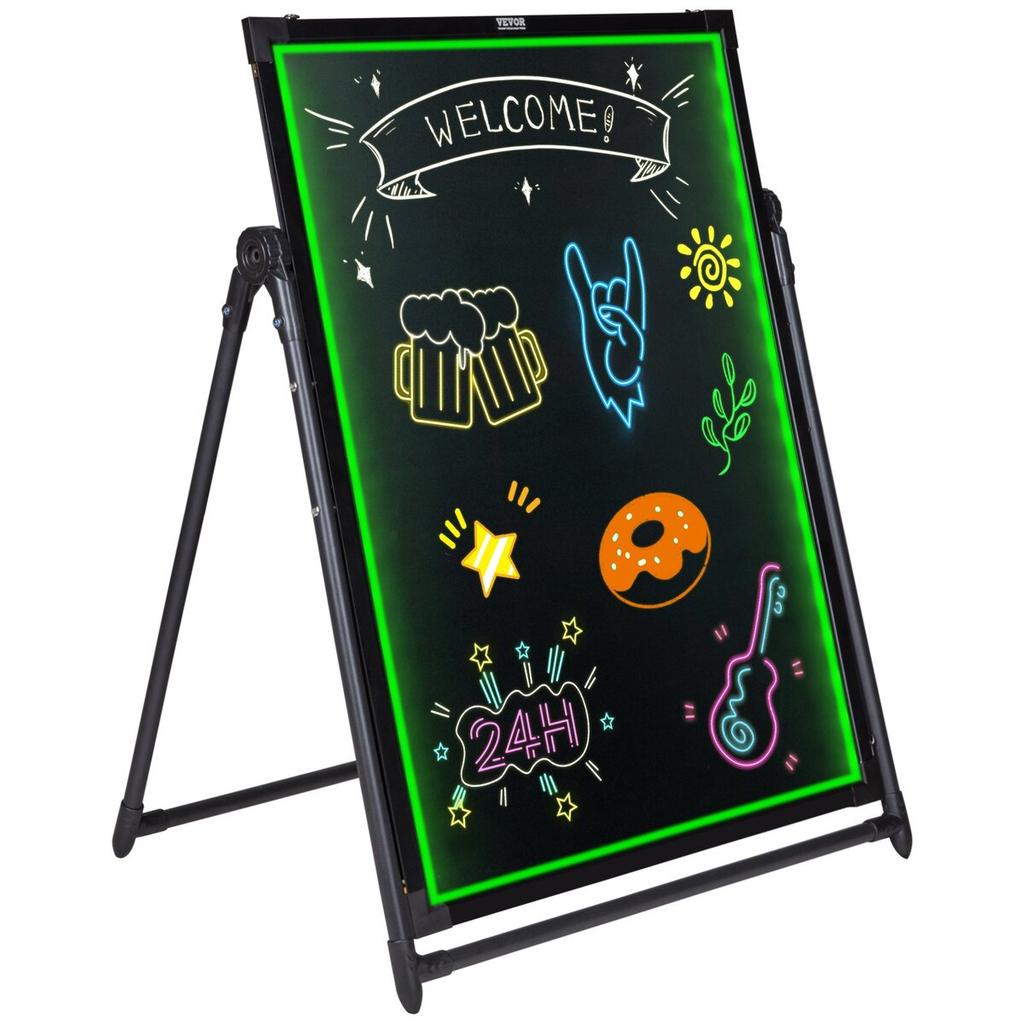 LED Message Writing Board 81.3x61 Cm Illuminated Erasable Lighted Chalkboard