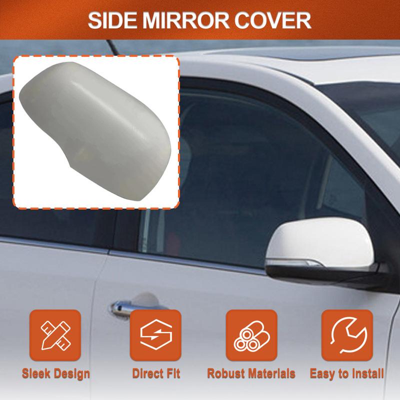 Car Side Mirror Cap Rearview Mirror Cover for Kia Picanto 2011 2012 2013 2014 2015 2016 2017 Left Right Unpainted White