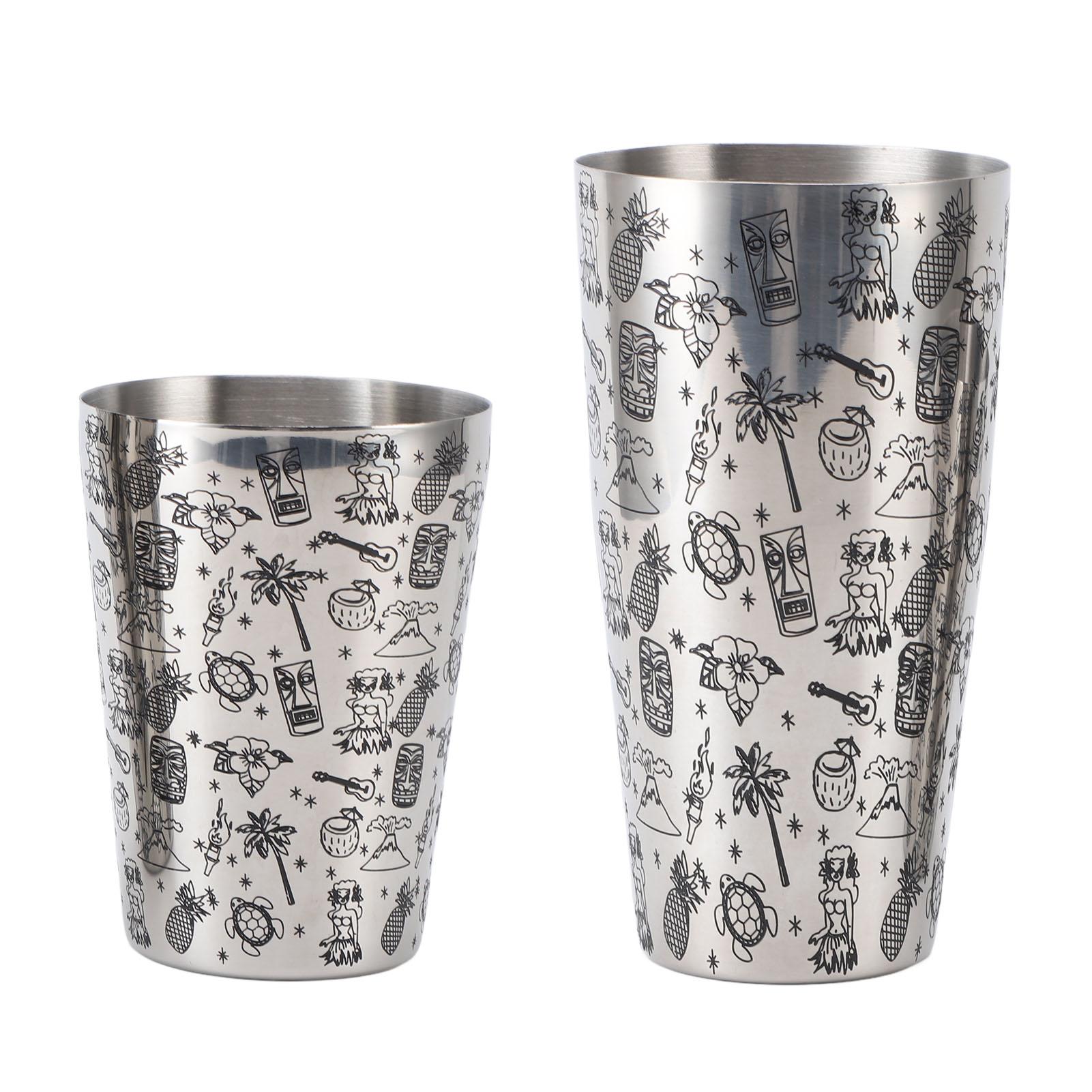 

Cocktail Shaker Set 304 Stainless Steel Large Capacity Leakproof Long Lasting Use Boston Bar Shaker L