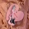 Small Star Hair Clip for Girls Retro Guitar Hairpins Accessory with Punk Clips