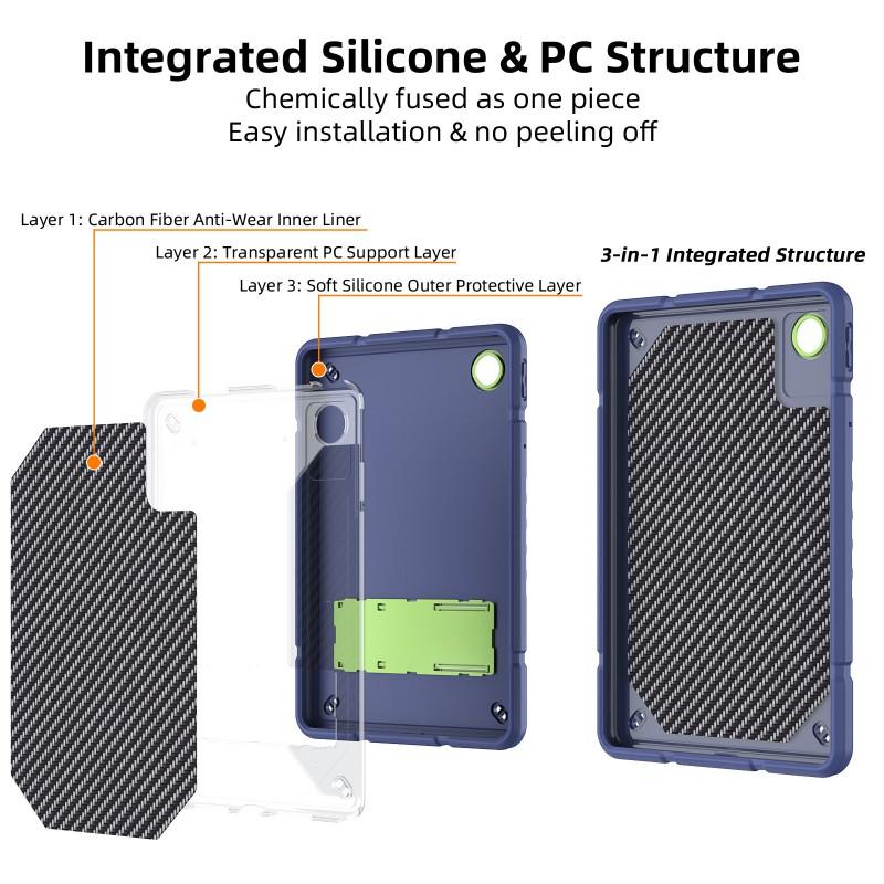 Shockproof Silicone PC Tablet Case With Stand Lenovo Tab M11 K11 Anti-Drop Air Cushion Cover