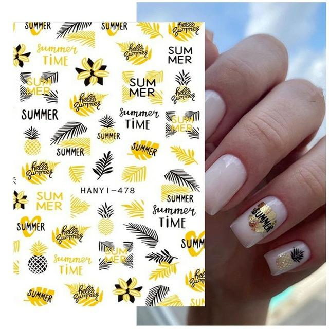 Zurück Kleber Aufkleber 3D Nagel Aufkleber Schwarz Weiß Geometrische Zeichnungen Designs Nagel Aufkleber Dekoration Für Nail Art Schönheit