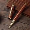 Brass & Sandalwood Signature Ballpoint Pen - Retro Rosewood Rollerball, Custom Engraving Available.