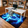 1pc Flame Fox Themed Rug for Home Decor, Non-slip Office Carpet, Chair Mat, Outdoor Mat, Christmas and Halloween Gifts-0731032