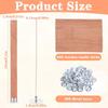 HHO-Thickened Wood Candle Wicks With Metal Base Naturally Wood Wicks For DIY Candles Making Easy To Burn