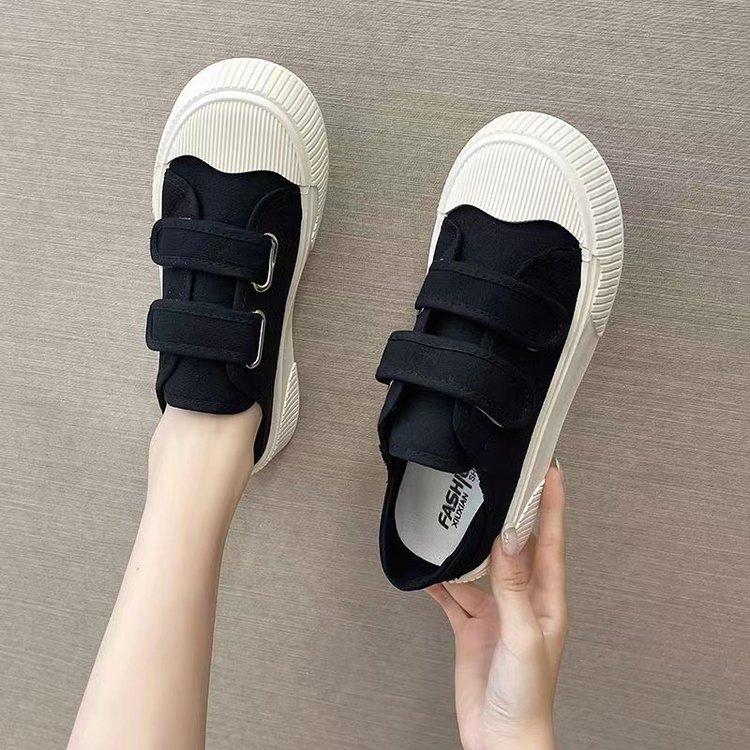 

Двусторонние парусиновые туфли кремового цвета для женщин, новые летние женские повседневные спортивные белые туфли с круглым носком и мягкой подошвой на липучке 40