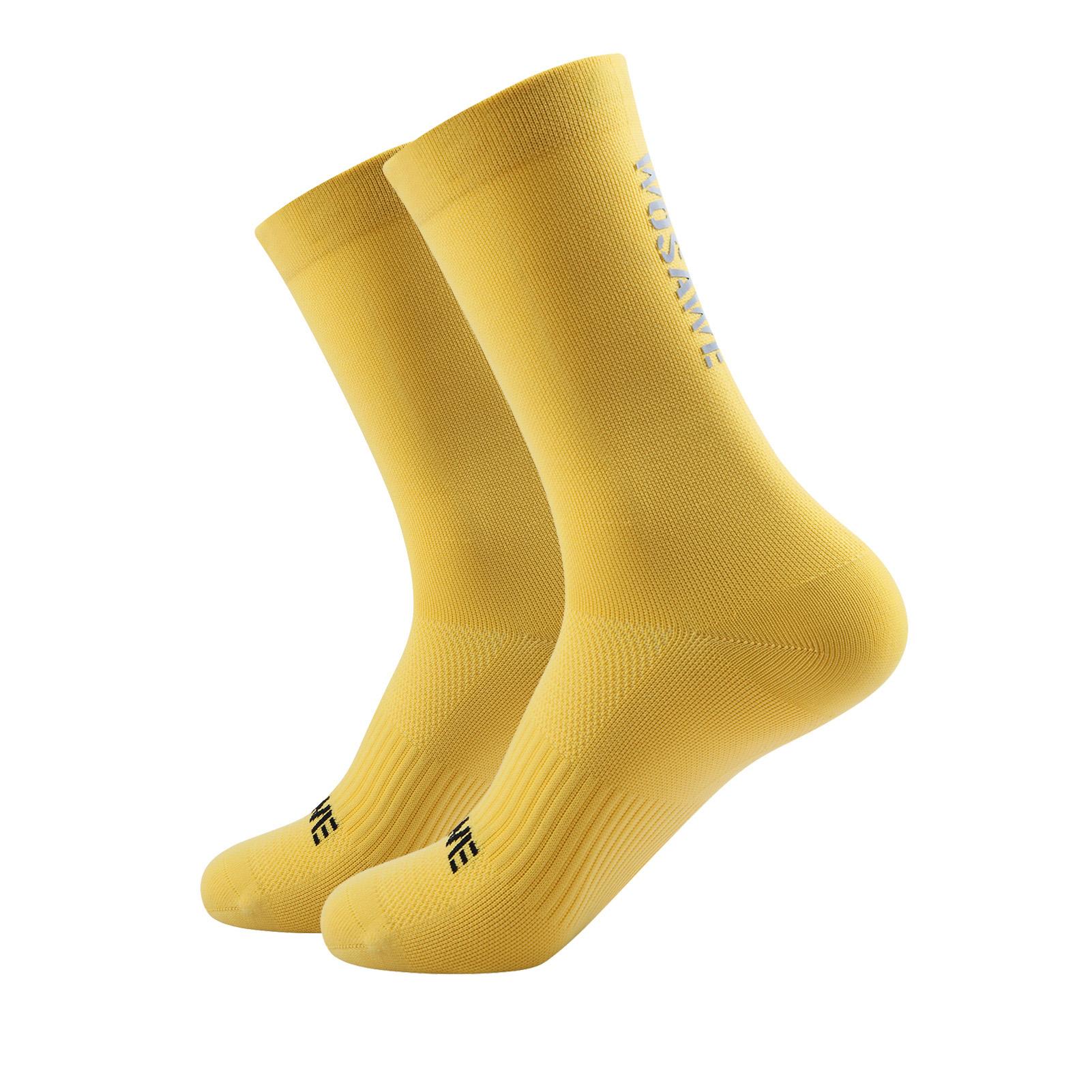 

Носки для езды на шоссейном велосипеде, для езды на горном велосипеде, светоотражающие спортивные носки с высокой видимостью, дышащие жёлтый