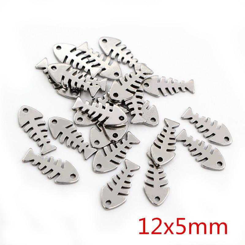 30pcs/lot No Fade 316 Stainless Steel Star Heart Fish Cat Charms Pendant for DIY Necklace Bracelet Craft Jewelry Making Findings