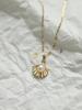 Elegant K Gold & Platinum Plated S925 Sterling Silver Shell-Shaped Freshwater Pearl Necklace Pendant