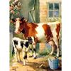 DIY 5D Diamond Painting Cow Cross Stitch Full Circle Diamond Embroidery Animal Mosaic Picture