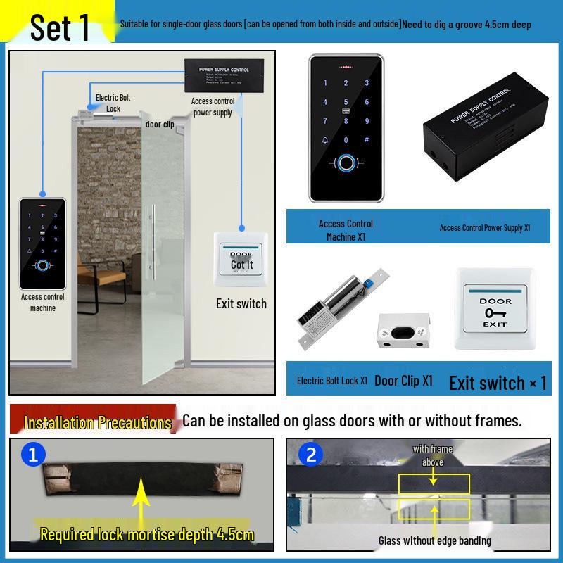 All-in-One Waterproof Fingerprint Access Control System with Password and Card Swipe