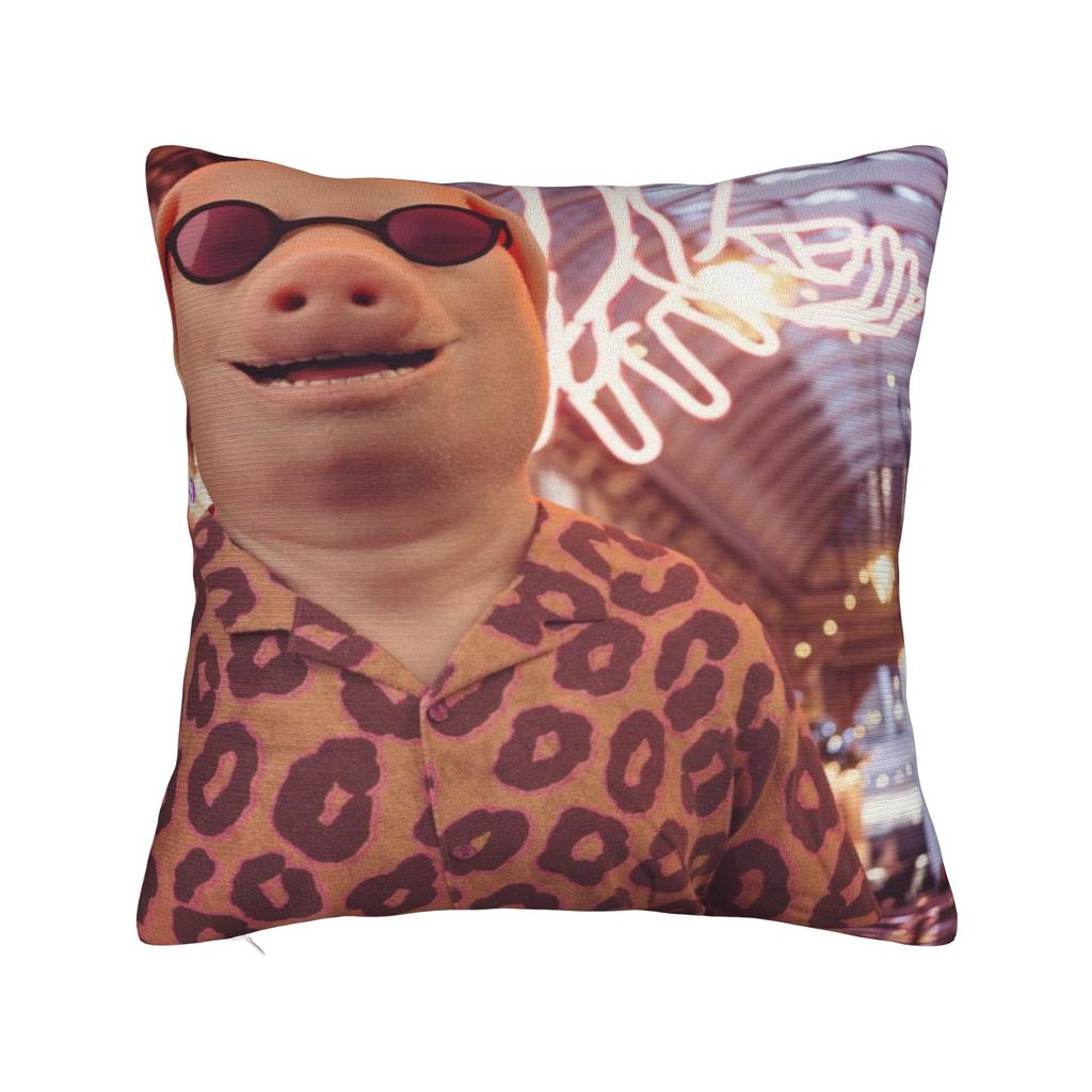 John Pork Dzwoni Śmieszny Meme Nadrukowana Poszewka na Poduszkę Poszewka na Poduszkę Dekoracja Samochodowa Y2K Kwadratowa Wiele Rozmiarów