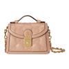GG Matelassé Gold Logo Chain Double Shoulder Strap Lock Leather Handle Bag Small Women Handbags Rose-Beige 724499-UM8HG-5943